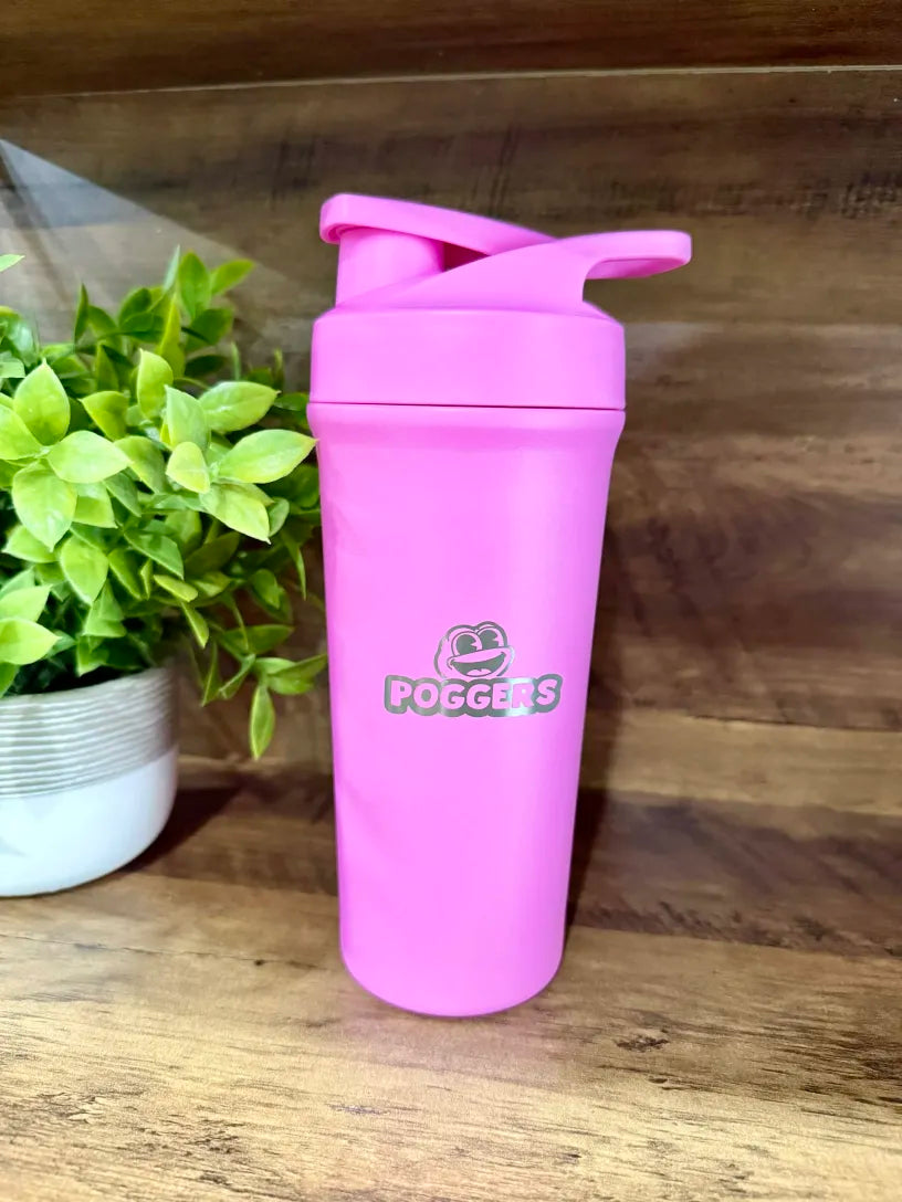 24oz Pink Stainless Steel Shaker