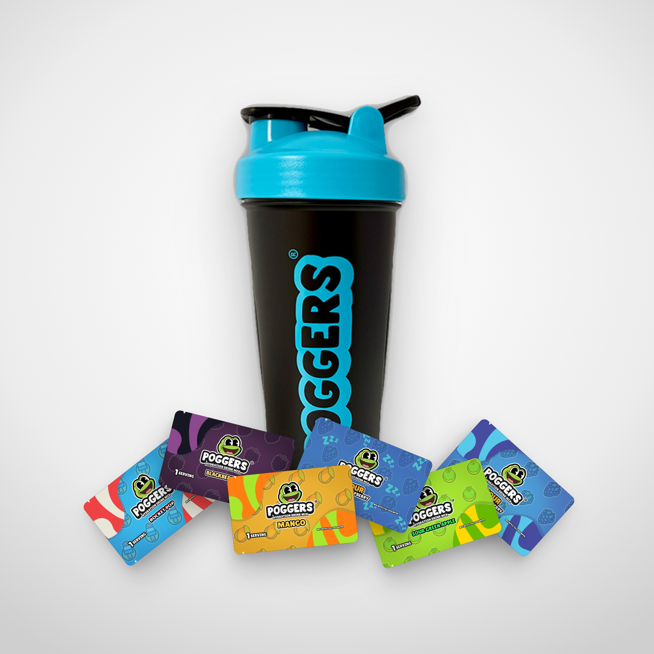 6 Hydration Stick Pack & 24oz Shaker Bundle