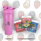 Pink 24oz Stainless Steel Shaker & 3 Tubs Bundle