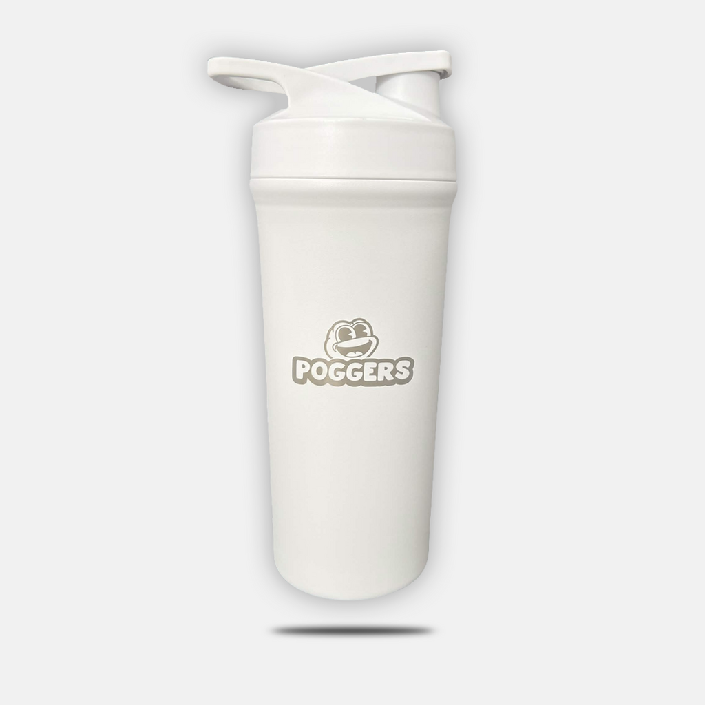 White 24oz Stainless Steel Shaker & 3 Tubs Bundle