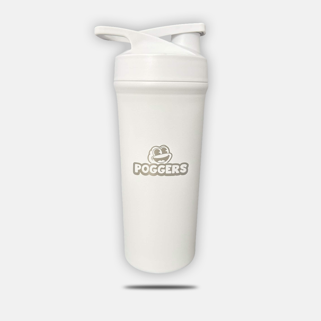 White 24oz Stainless Steel Shaker & 3 Tubs Bundle